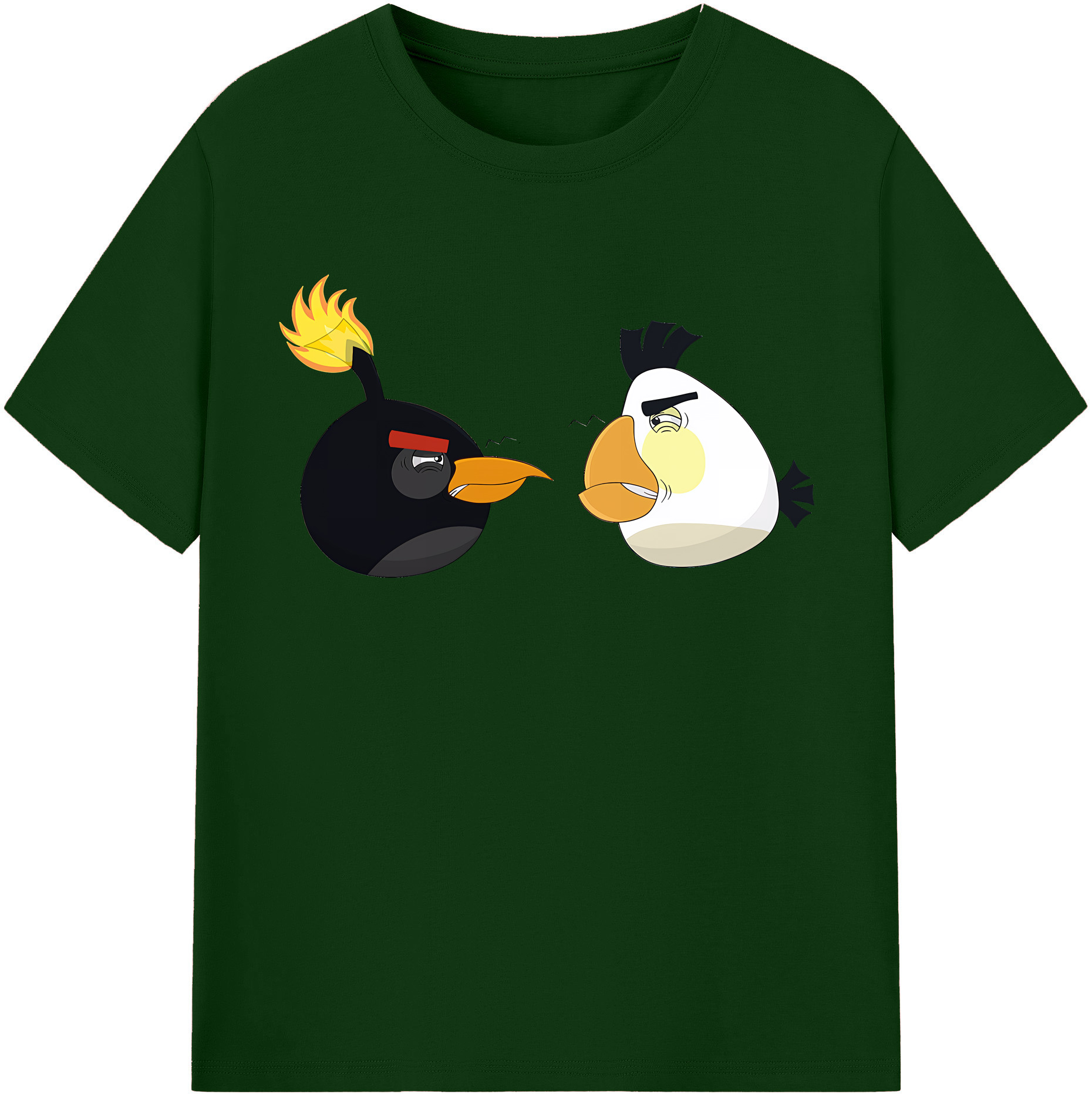（画像用） Angry Birds アングリーバード 綿100％半袖Tシャツ（フロントプリント）